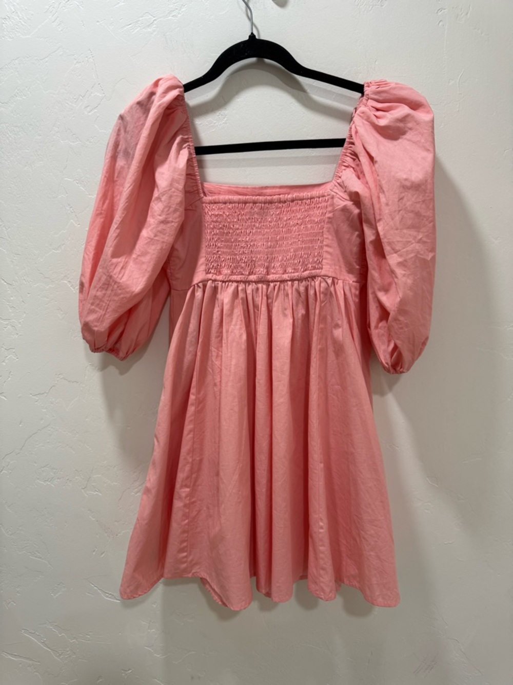 NWT Abercrombie & Fitch Emerson Poplin Puff Sleeve Mini Dress XS Light Pink - Picture 10 of 16